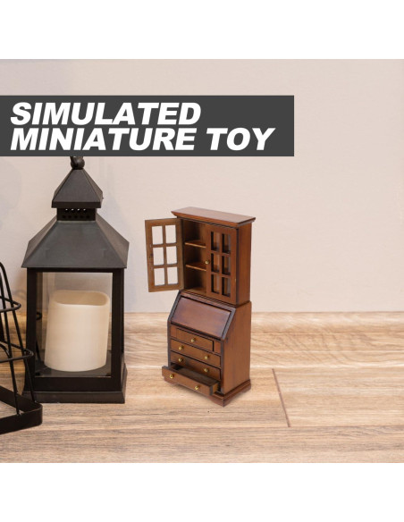 Armario de Madera Miniatura Abaodam 16x16x16 cm para Muñecas