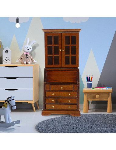 Armario de Madera Miniatura Abaodam 16x16x16 cm para Muñecas