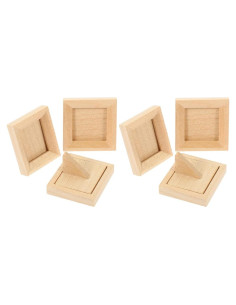LUOZZY 6 Marcos de Foto Miniatura de Madera para Manualidades