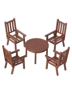 Juego de Muebles Miniatura Ipetboom 3 Mesas y Sillas