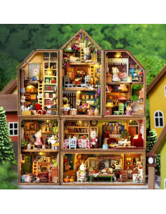 Kit Casa Miniatura DIY CUTEROOM Madera con Muebles 18.5x17.8cm 2