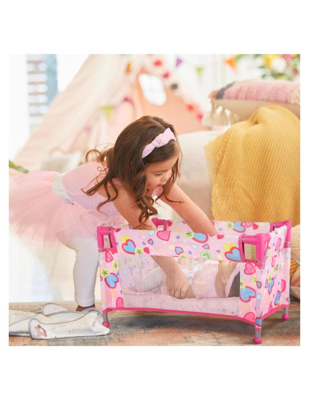 Cuna de Muñeca Chyyeerkidd Rosa 51,76x30,99x30,99 cm