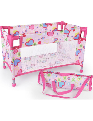 Cuna de Muñeca Chyyeerkidd Rosa 51,76x30,99x30,99 cm