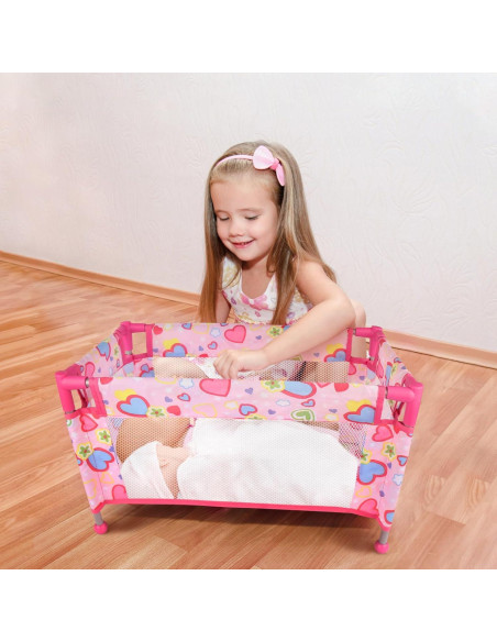 Cuna de Muñeca Chyyeerkidd Rosa 51,76x30,99x30,99 cm