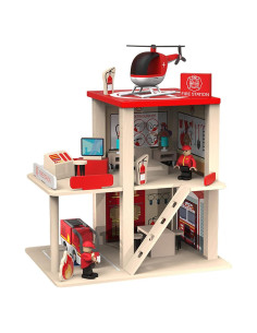 Estación de Bomberos de Madera Twood 3 Niveles Juguete 1,32 kg