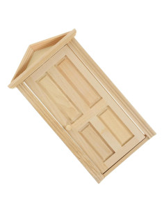 Puerta de Madera Miniatura Zerodeko 1:12 para Casa de Muñecas