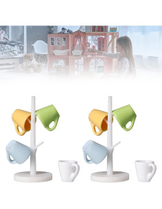 Soporte para Tazas Miniatura Zerodis - 2 Sets de Madera 2