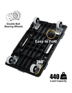 Carro de Mudanza WEPUMP XL 4 Ruedas 399 kg Antideslizante 2