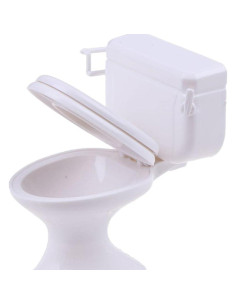 Inodoro Miniatura para Casa de Muñecas Almencla 6.5x6x7.5cm 2