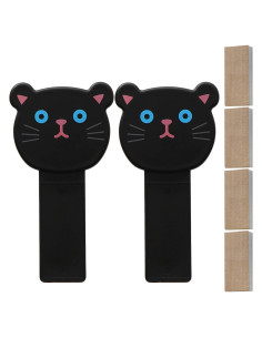 Elevador de Tapa de Inodoro Gsycle Estilo Gato Negro 2 Piezas