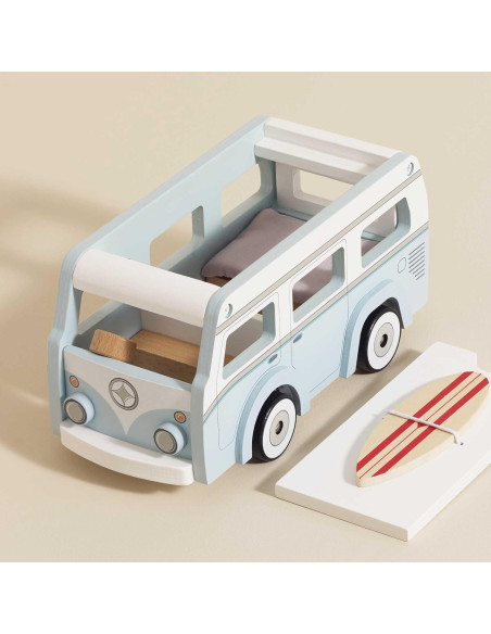 Furgoneta de Vacaciones de Madera Le Toy Van con Surf