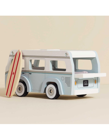 Furgoneta de Vacaciones de Madera Le Toy Van con Surf