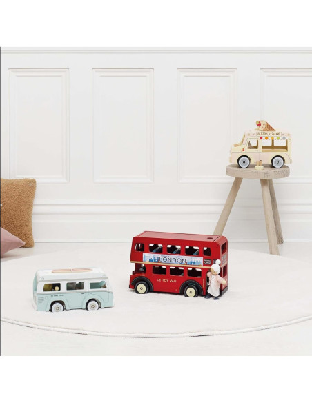 Furgoneta de Vacaciones de Madera Le Toy Van con Surf