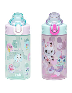 Botellas de Agua Zak Gabby's Dollhouse 16oz Set de 2