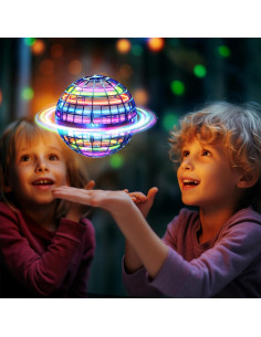 Bola Orbital Voladora Azul Ivtivfu con Luces RGB y Girador 2