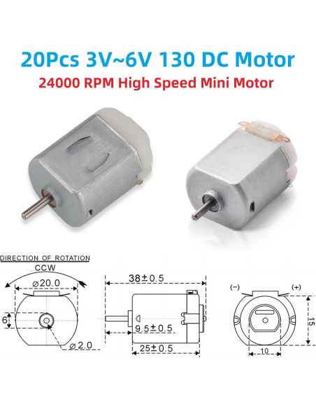Motor DC 130 WWZMDIB 3V-6V 24000 RPM para Robótica