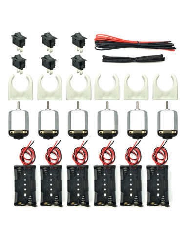 EUDAX 6 Motores Eléctricos Mini 1.5V-3V 24000RPM para Juguetes