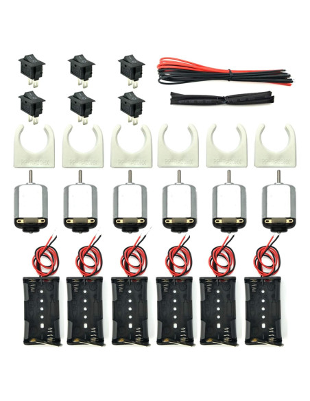 EUDAX 6 Motores Eléctricos Mini 1.5V-3V 24000RPM para Juguetes