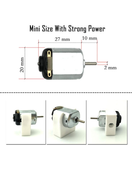 EUDAX 6 Motores Eléctricos Mini 1.5V-3V 24000RPM para Juguetes