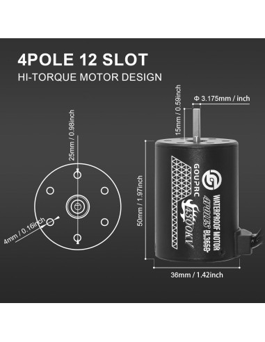Motor Sin Escobillas GOUPRC 4300KV 60A Combo para RC