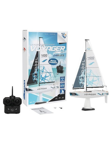 Velero a Control Remoto ZT Model Voyager 400 Azul 66 cm