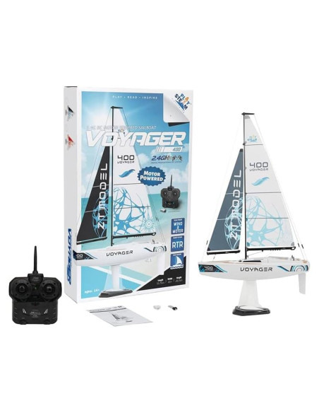 Velero a Control Remoto ZT Model Voyager 400 Azul 66 cm