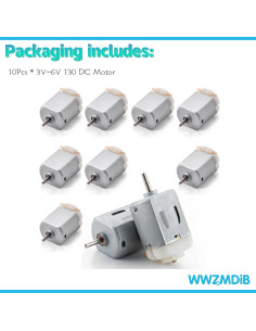 Motor CC 130 WWZMDIB 10 Pcs 24000 RPM 3V-6V Compacto 2