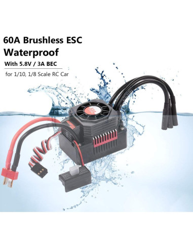 Motor GoolRC Surpass Hobby 3650 3900KV + ESC 60A para RC 1/10