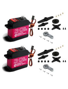 Paquete de 2 Servomotores HOOYIJ DS3230MG 30KG a Prueba de Agua