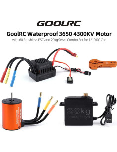 Motor Sin Escobillas GoolRC 4300KV y ESC 60A con Servo 20kg 2