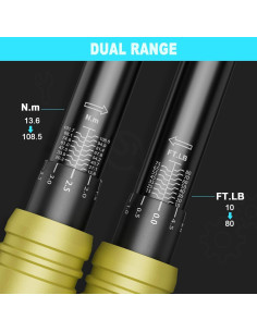 Llave de Torque ANPUDS 3/8" 10-80 Nm Doble Dirección 72 Dientes 2