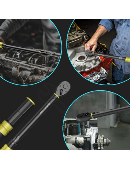 Llave de Torque ANPUDS 3/8" 10-80 Nm Doble Dirección 72 Dientes