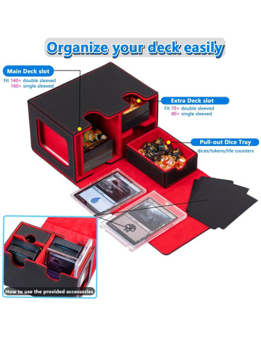 Caja de cartas WELLMILLER Commander para 400 cartas