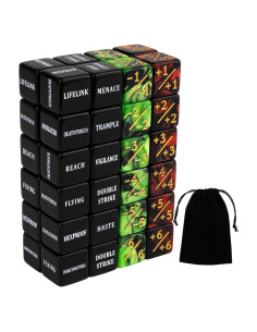 48 Dados Contadores MTG LAMJAM con Bolsa de Terciopelo