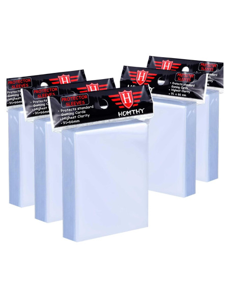 500 Fundas de Cartas Homthy Transparentes para Colección
