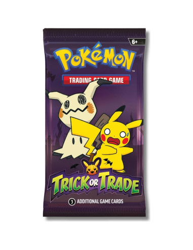 Paquete de Refuerzo Pokémon Trick or Trade 2023 Mimikyu Pikachu
