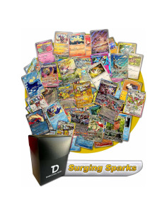 Paquete TCG Pokémon Surging Sparks + Ultra Rara + 30 Cartas