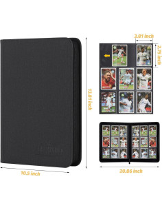 Carpeta de Tarjetas Foalgo 540 Bolsillos Negro Clásico 2