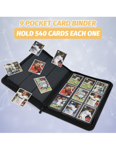 Carpeta de Tarjetas Foalgo 540 Bolsillos Negro Clásico