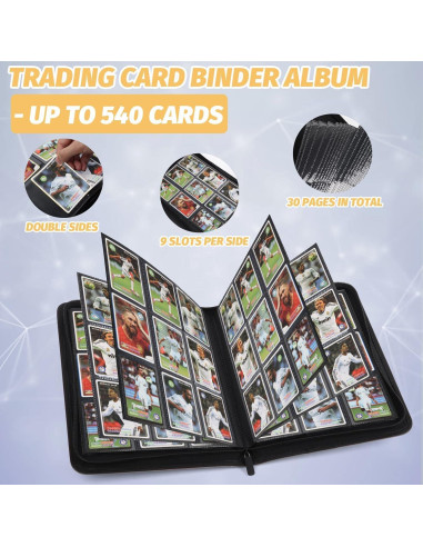 Carpeta de Tarjetas Foalgo 540 Bolsillos Negro Clásico