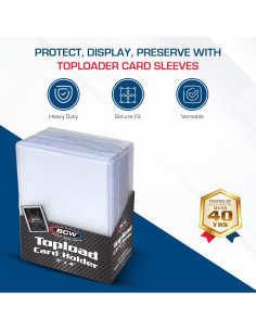 Soportes para Tarjetas BCW 3x4 - 100 Piezas PVC Rígido 2