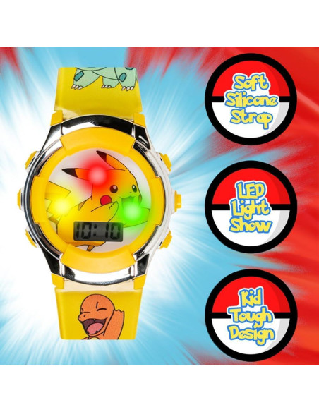 Reloj Digital LCD Accutime Kids Pikachu Colorido