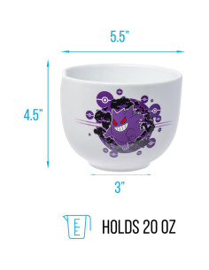 Tazón Cerámica Ramen Pokemon Gengar 590 ml con Palillos 2