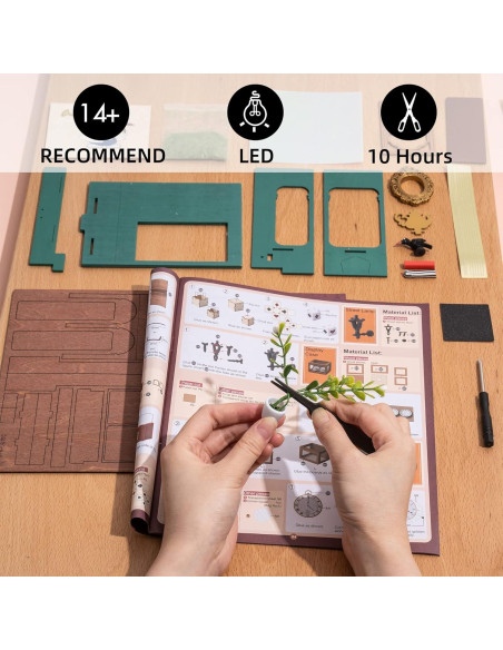 Kit Casa Miniatura Rolife Alicia con LED 21.5x17.8x19.1 cm Kit Casa Miniatura Rolife Alicia con LED 21.5x17.8x19.1 cm