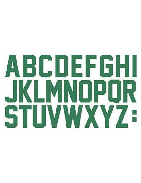 78 Letras de Hierro Transferibles Fanbay 5.08 cm Verde