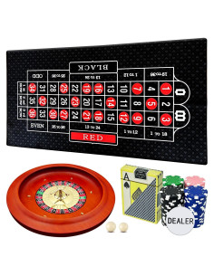 Juego de Ruleta Ygebet 28 cm con Tapete Doble Cara 120 x 58 cm