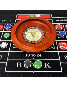 Juego de Ruleta Ygebet 28 cm con Tapete Doble Cara 120 x 58 cm 2
