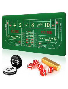 Juego de Mesa de Craps Leyndo IFS2258 con Tapete y Dados