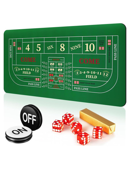 Juego de Mesa de Craps Leyndo IFS2258 con Tapete y Dados