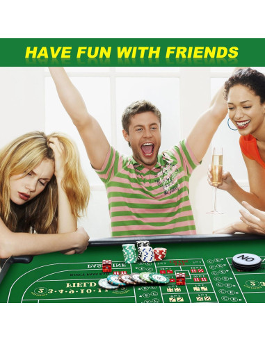 Juego de Mesa de Craps Leyndo IFS2258 con Tapete y Dados